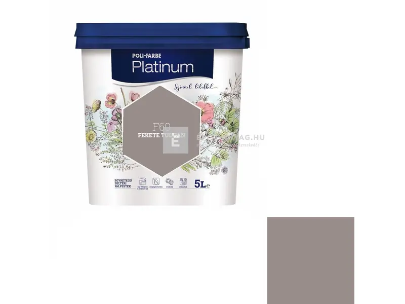 Poli-Farbe Platinum beltéri falfesték F60 fekete tulipán 5 l Rendeld meg most