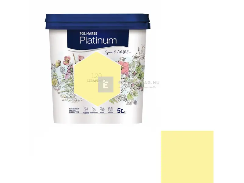 Szuper akció Poli-Farbe Platinum beltéri falfesték L20 libapimpó 5 l