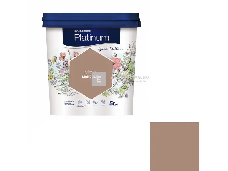 Utolsó esély Poli-Farbe Platinum beltéri falfesték M60 mandula 5 l