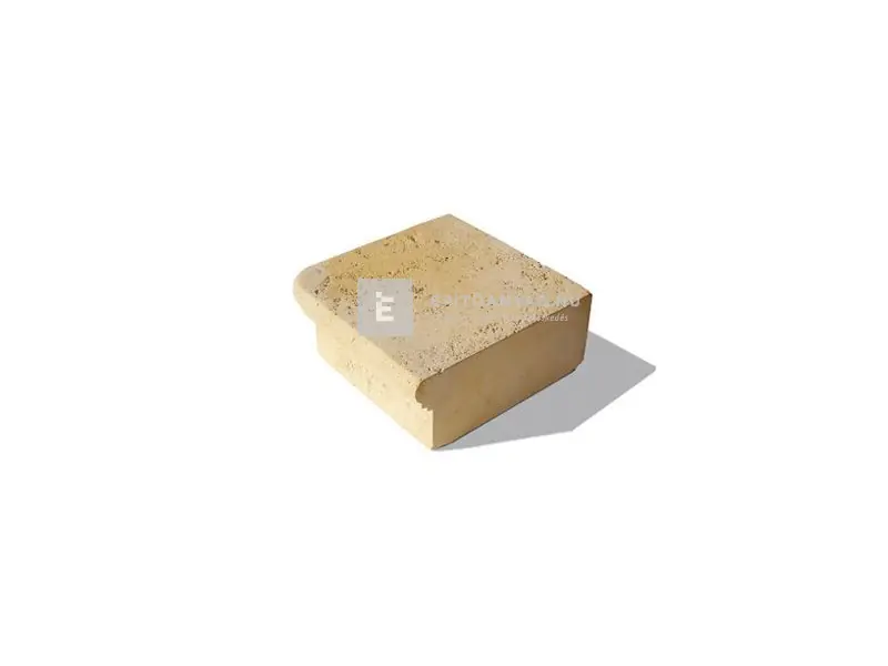 Semmelrock Bradstone Travero sarok lépcsőelem homokkő melírozott 35x35x15 cm Biztonságos vásárlás