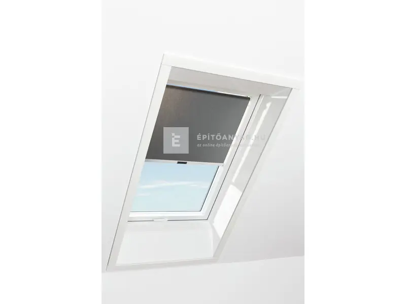 Kedvezmény Roto Designo ZRS R4/R7 74x118 cm, sötétszürke fényszűrő kampós roló, fehér profilokkal