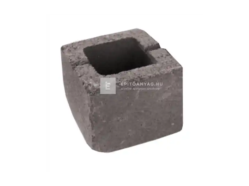 Olcsóbb Leier Antik kerítéskő félkő füstantracit 20x20x20 cm