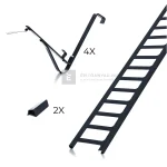 Alacsony ár Hófogórács garnitúra antracit 20 cm x 3 m