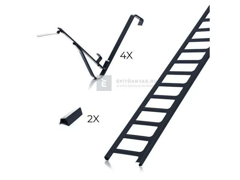 Alacsony ár Hófogórács garnitúra antracit 20 cm x 3 m
