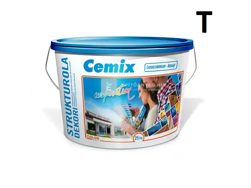 Cemix 2704 StrukturOLA Dekor diszperziós vékonyvakolat, dörzsölt 2 mm 4001 white 25 kg Legnépszerűbb