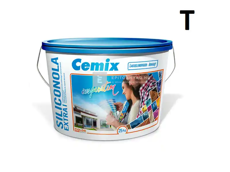 Cemix 2737 SiliconOLA Extra szilikon vékonyvakolat, dörzsölt 2 mm 4001 white 25 kg Ne maradj le