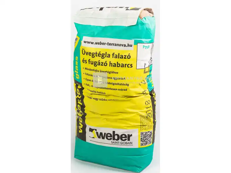 Weber Tec Glass üvegtégla falazó és fugázó habarcs 25 kg Akciós ár