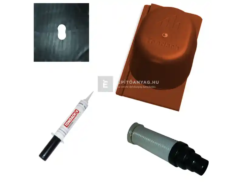Tondach Kékes/Pilis/Pilis Max egyenesvágású csatornaszellőző szett FusionProtect piros Azonnal elérhető