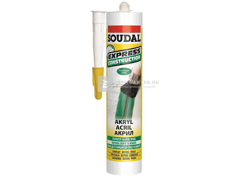 Soudal Akril Expressz tömítő gyorskötésű, fehér 280 ml Kedvezmény
