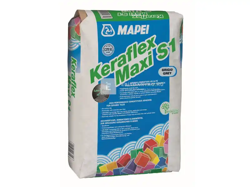 Különleges ajánlat Mapei Keraflex Maxi S1 kerámiaburkolat-ragasztó C2TE S1 szürke 25 kg