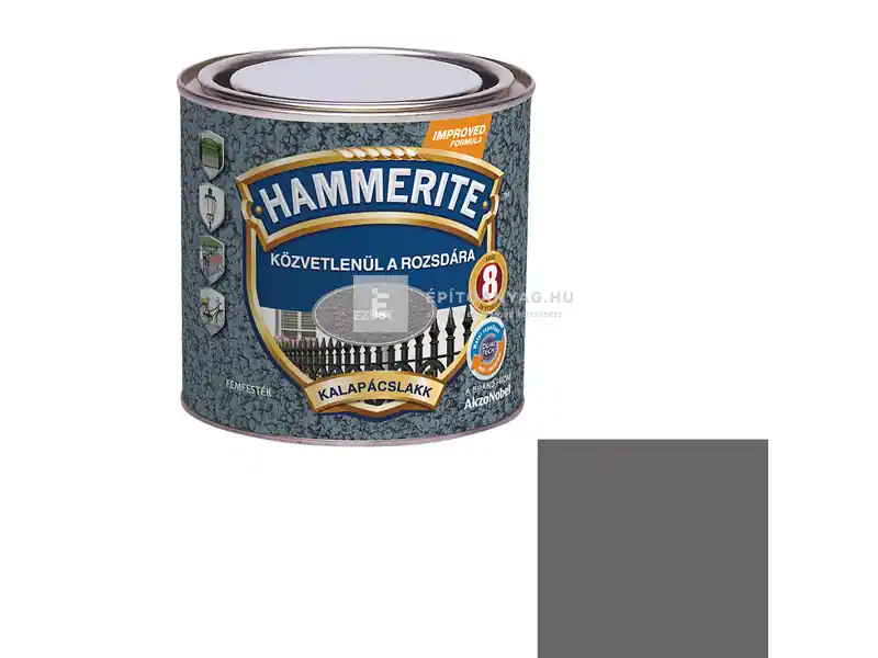 Hammerite Közvetlenül a Rozsdára kalapácslakk ezüst 0,25 l Gyors szállítás