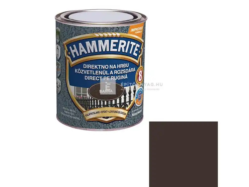 Hammerite Közvetlenül a Rozsdára kalapácslakk barna 0,75 l Végkiárusítás