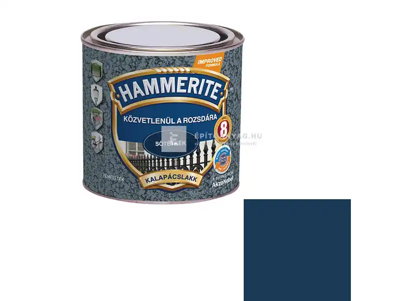 Hammerite Közvetlenül a Rozsdára kalapácslakk sötétkék 0,25 l Legnépszerűbb