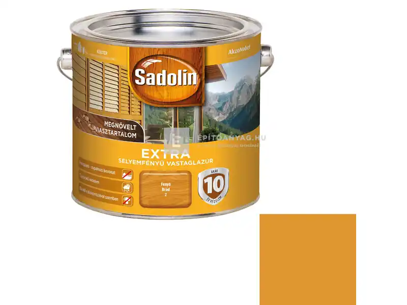 Szuper akció Sadolin Extra kültéri vastaglazúr selyemfényű fenyő 2,5 l