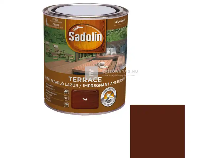 Outlet Sadolin Terrace fapadlólazúr teak 0,75 l