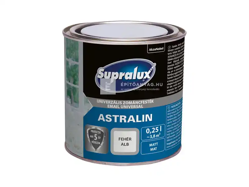 Expressz kézbesítés Supralux Astralin univerzális zománcfesték mattfehér 0,25 l