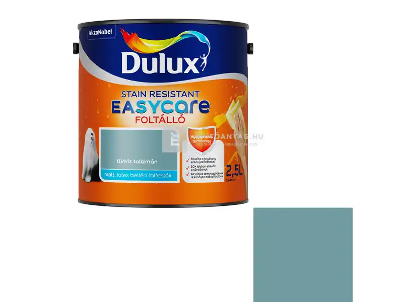 Dulux EasyCare matt, foltálló beltéri falfesték türkiz talizmán 2,5 l Kiárusítás