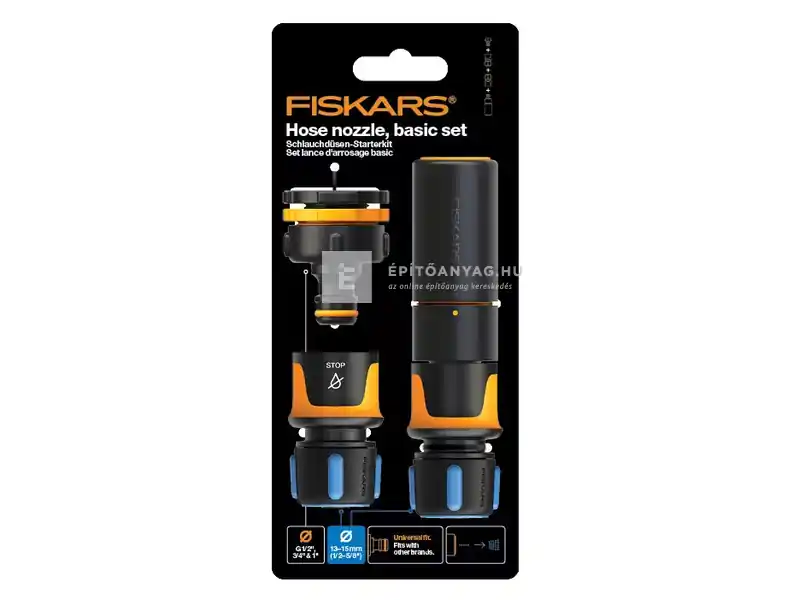 Bestseller Fiskars fúvóka + csatlakozók 1/2"