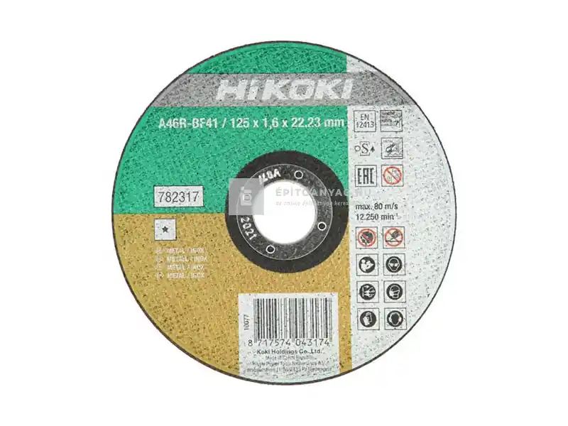 Biztonságos vásárlás Hikoki Proline prémium vágótárcsa inox 125x1,6 mm
