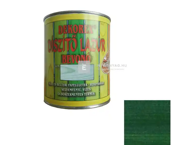 Azonnal elérhető Dekorex vékonylazúr mohazöld 0,75 kg