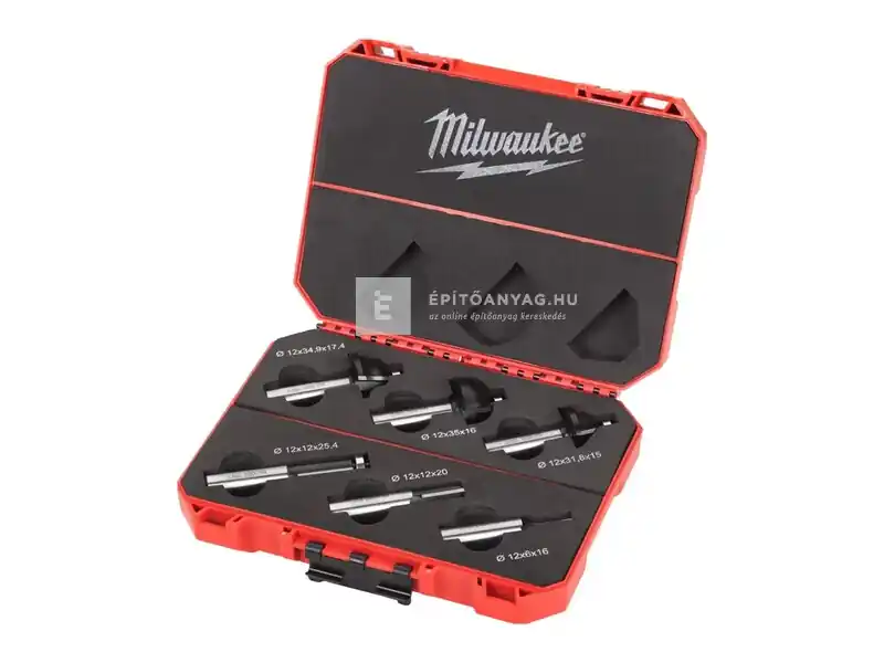 Milwaukee 6 részes felsőmaró készlet 12 mm Gyors kiszállítás