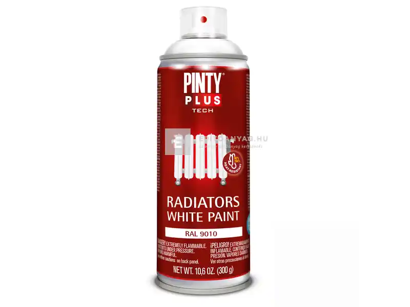 Újdonság PintyPlus Tech radiátorfesték-spray fehér 400 ml