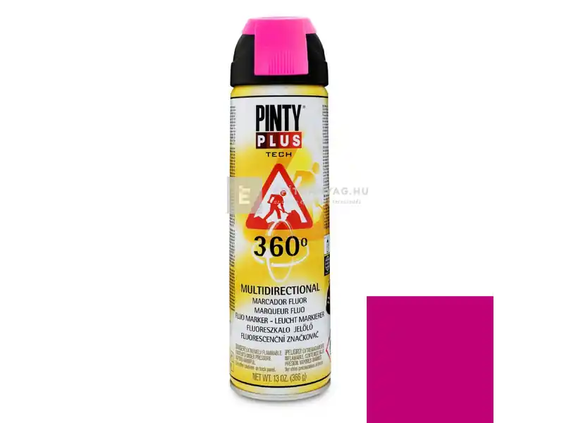 PintyPlus Tech fluoreszkáló jelölőfestékspray 360°, T184 pink 500 ml Bestseller