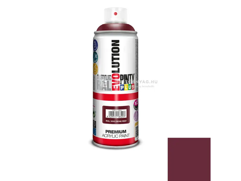PintyPlus Evolution akril festék spray RAL 3005 wine red 400 ml Legjobb ár