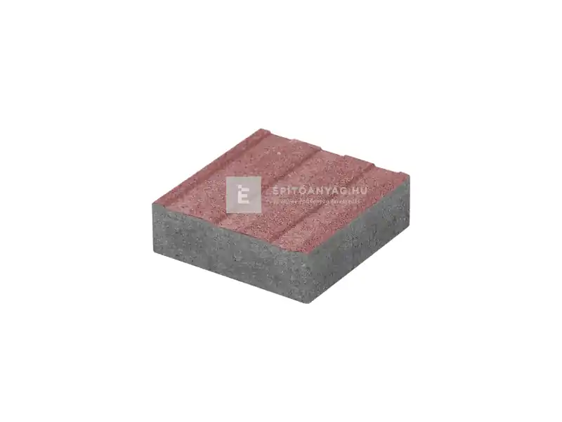 Expressz kézbesítés ABeton taktilis jelzőkő bordás, vörös 20x20x6 cm