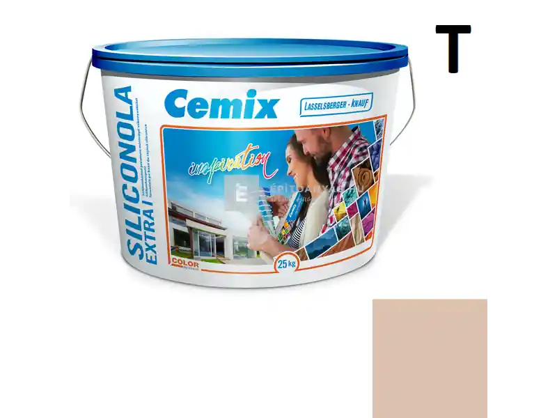 Cemix 2737 SiliconOLA Extra szilikon vékonyvakolat, kapart 1,5 mm 4921 brown 25 kg Korlátozott ajánlat