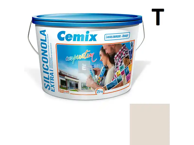 Cemix 2737 SiliconOLA Extra szilikon vékonyvakolat, kapart 1,5 mm 4911 brown 25 kg Expressz kézbesítés