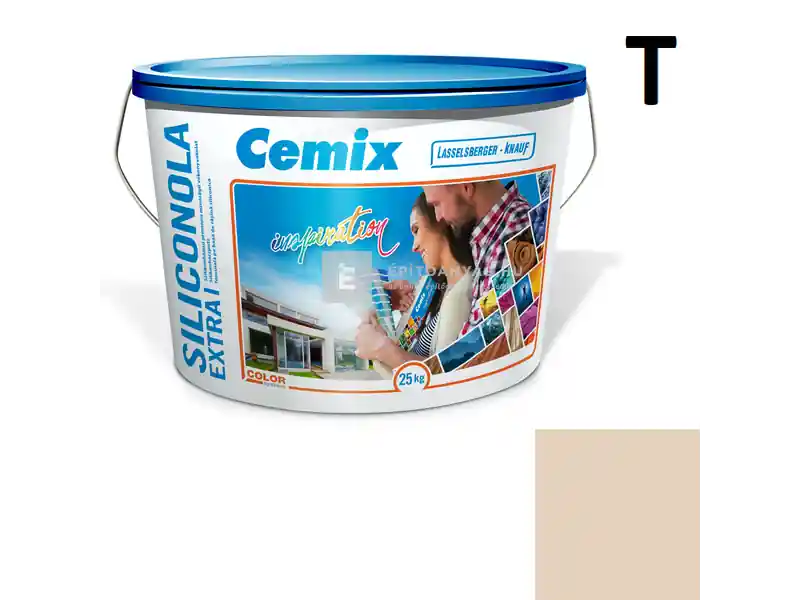 Cemix 2737 SiliconOLA Extra szilikon vékonyvakolat, kapart 1,5 mm 5131 rock 25 kg Expressz kézbesítés
