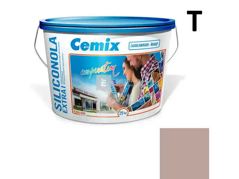 Cemix 2737 SiliconOLA Extra szilikon vékonyvakolat, kapart 1,5 mm 5155 rusty 25 kg Akció