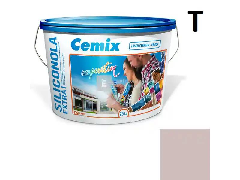 Cemix 2737 SiliconOLA Extra szilikon vékonyvakolat, kapart 1,5 mm 5181 rusty 25 kg Azonnali szállítás