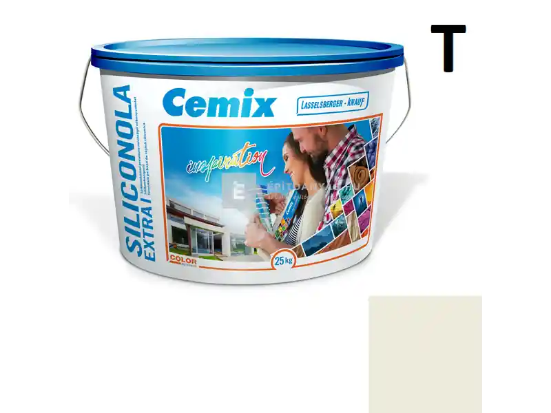 Outlet Cemix 2737 SiliconOLA Extra szilikon vékonyvakolat, dörzsölt 2 mm 4191 cream 25 kg