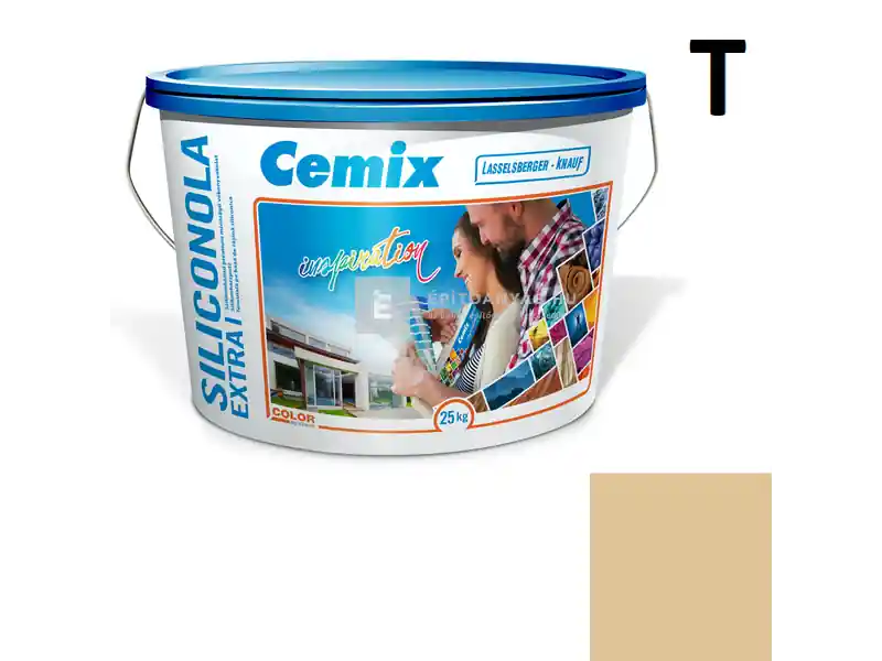 Cemix 2737 SiliconOLA Extra szilikon vékonyvakolat, dörzsölt 2 mm 4347 orange 25 kg Kiárusítás