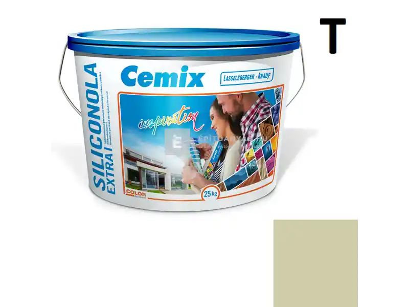Nézd meg most Cemix 2737 SiliconOLA Extra szilikon vékonyvakolat, dörzsölt 2 mm 4545 green 25 kg