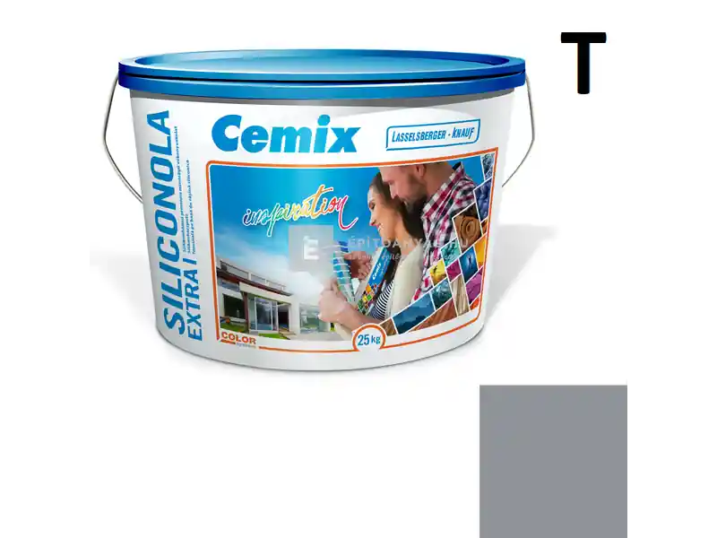 Cemix 2737 SiliconOLA Extra szilikon vékonyvakolat, dörzsölt 2 mm 5325 rock 25 kg Rendeld meg most