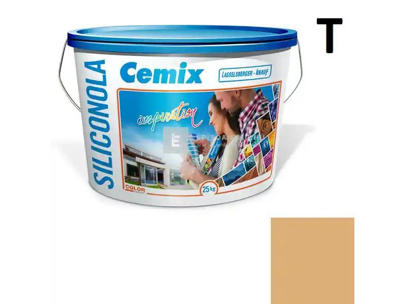 Vásárlói kedvenc Cemix 2733 SiliconOLA szilikon vékonyvakolat, kapart 1,5 mm 4337 orange 25 kg