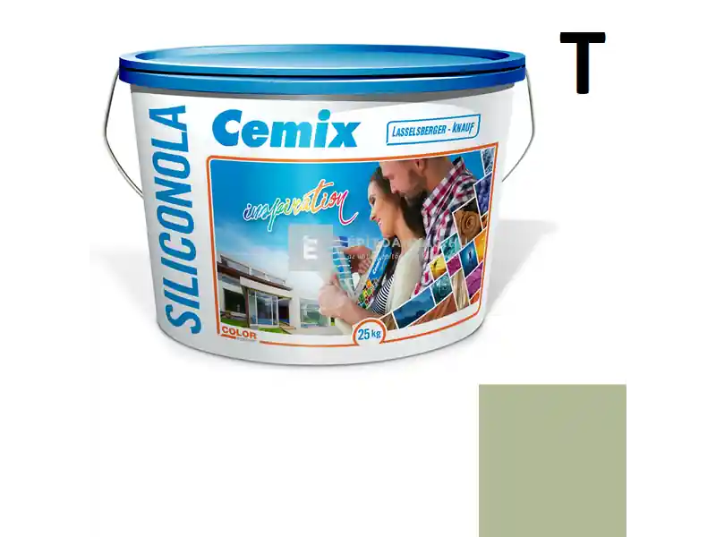 Cemix 2733 SiliconOLA szilikon vékonyvakolat, kapart 1,5 mm 4517 green 25 kg Különleges ajánlat