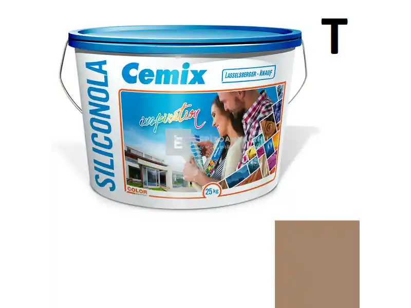 Csak ma Cemix 2733 SiliconOLA szilikon vékonyvakolat, kapart 2 mm 4917 brown 25 kg