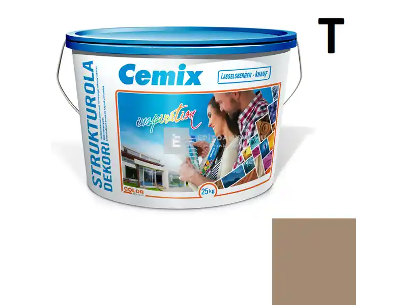 Cemix 2704 StrukturOLA Dekor diszperziós vékonyvakolat, kapart 1,5 mm 4929 brown 25 kg Kedvezményes ár
