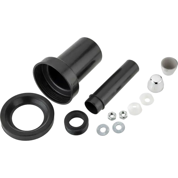 Ajánlat Haas fali-wc csatlakozógarnitúra DN90/110 mm, 2,5 cm eltolással, krómozott és fehér kupakkal