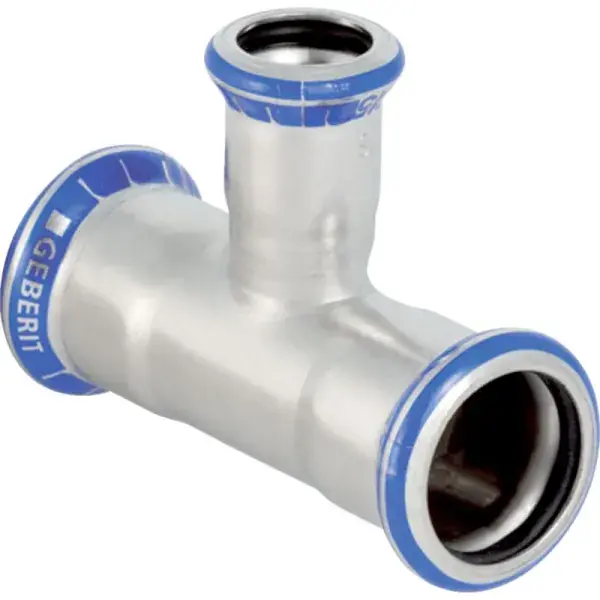Geberit Mapress rozsdamentes acél szűkített T-idom: d=22mm, d1=15mm, d2=18mm Biztonságos fizetés