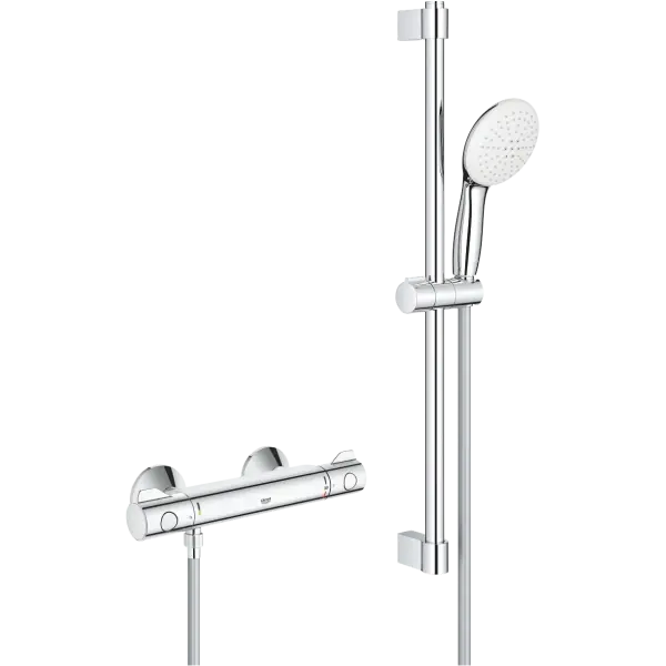 Árengedmény Grohe Grohtherm 800 Termosztátos zuhanycsaptelep, zuhanyszettel