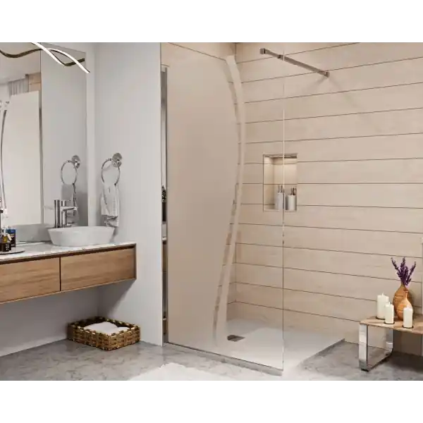 Olcsó Niagara Frida Bamboo walk-in zuhanyfal 100x200 cm
