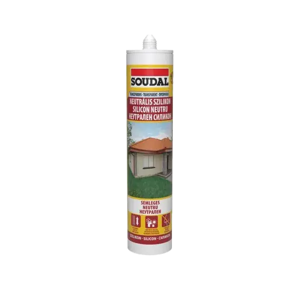 Újdonság Soudal szaniter neutrális szilikon transzparens 280 ml - Nem rendelhető