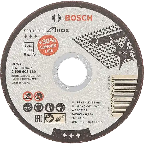 Expressz szállítás Bosch Inox vágókorong 115x1