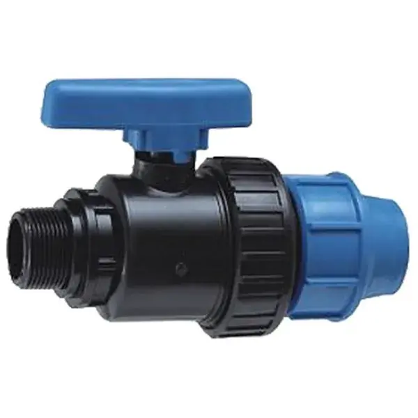 Prémium KPE szorítógyűrűs gömbcsap 20-1/2" KM