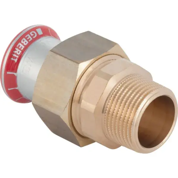 Azonnali szállítás Geberit Mapress szénacél külső menetes átmeneti csatlakozó idom: d=42mm, R=1 1/2″